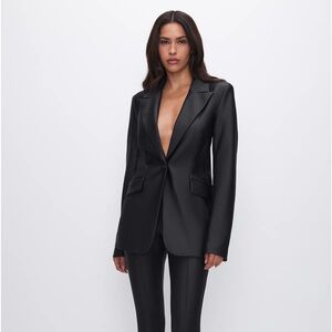 Good American Compression Shine Sculpted Blazer